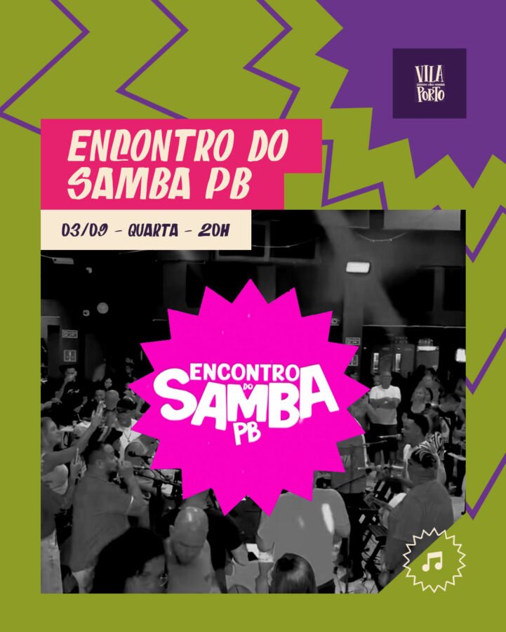 Read more about the article Vila do Porto, em João Pessoa, sedia edição do ‘Encontro do Samba PB’ nesta quarta-feira