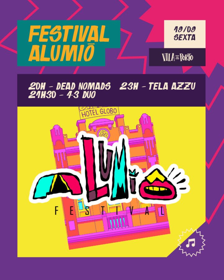 Read more about the article Festival Alumio agita Vila do Porto nesta sexta (19) com shows de Dead Nomads, 43 Duo e Tela Azzu