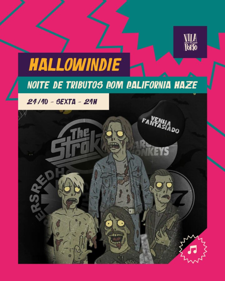Read more about the article Hallowindie: Vila do Porto promove noite de Halloween com tributos a The Strokes, Arctic Monkeys e mais nesta sexta